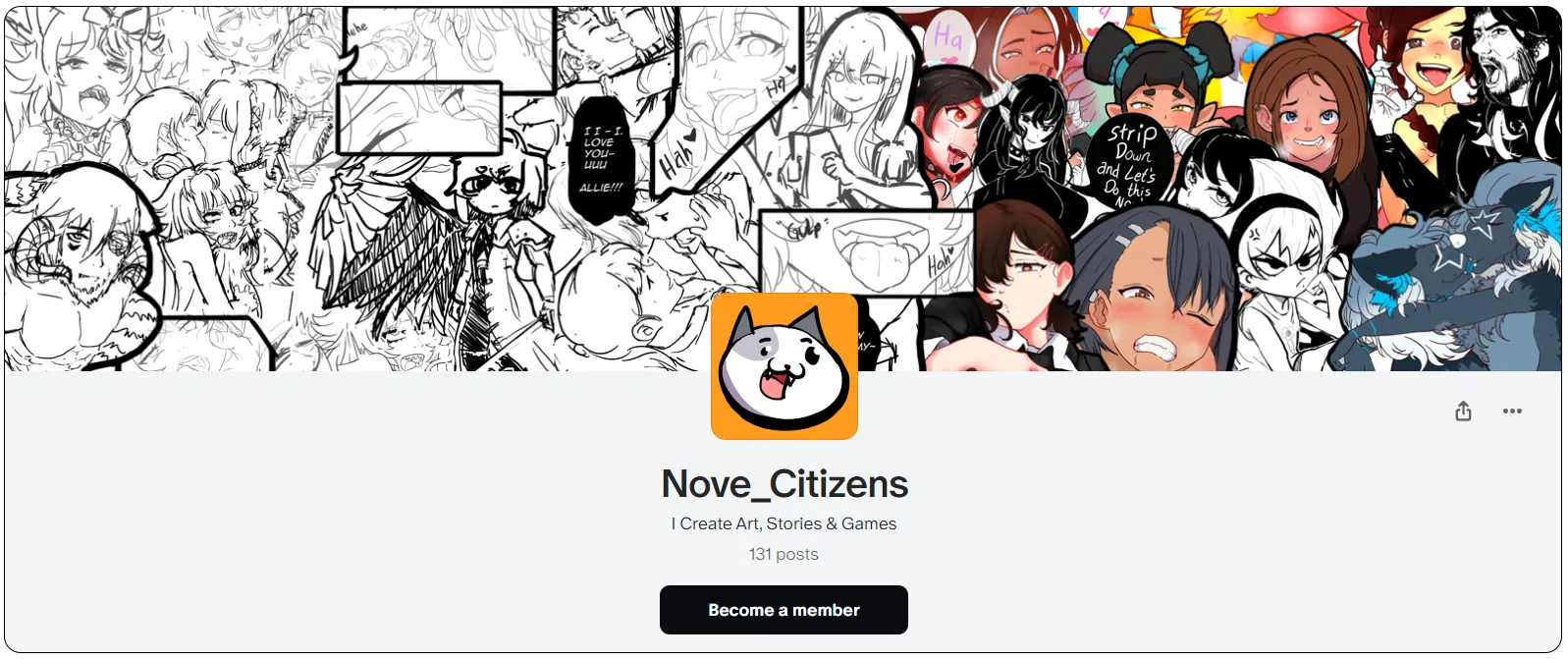 Nove_sevcent Patreon Home page